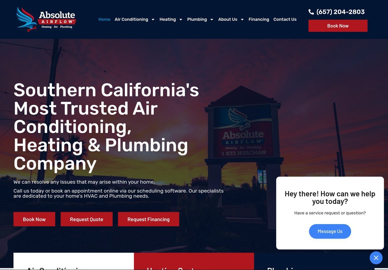 Absolute Airflow website preview
