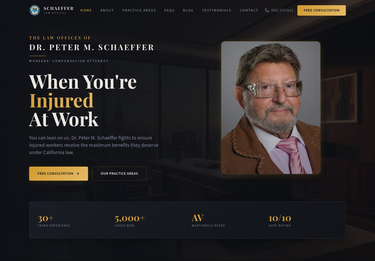 Best Workers Comp Lawyer website preview