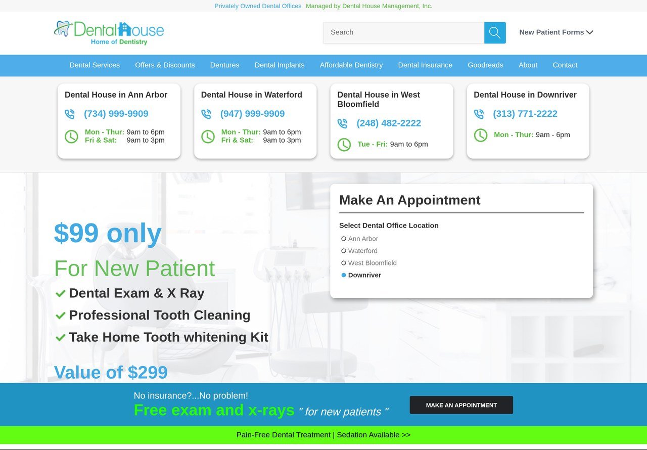 Dental House website preview
