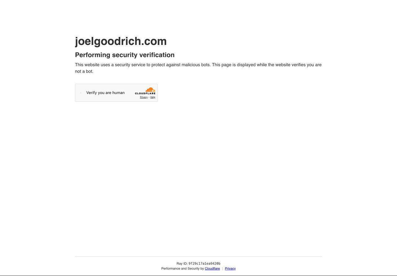 Joel Goodrich website preview