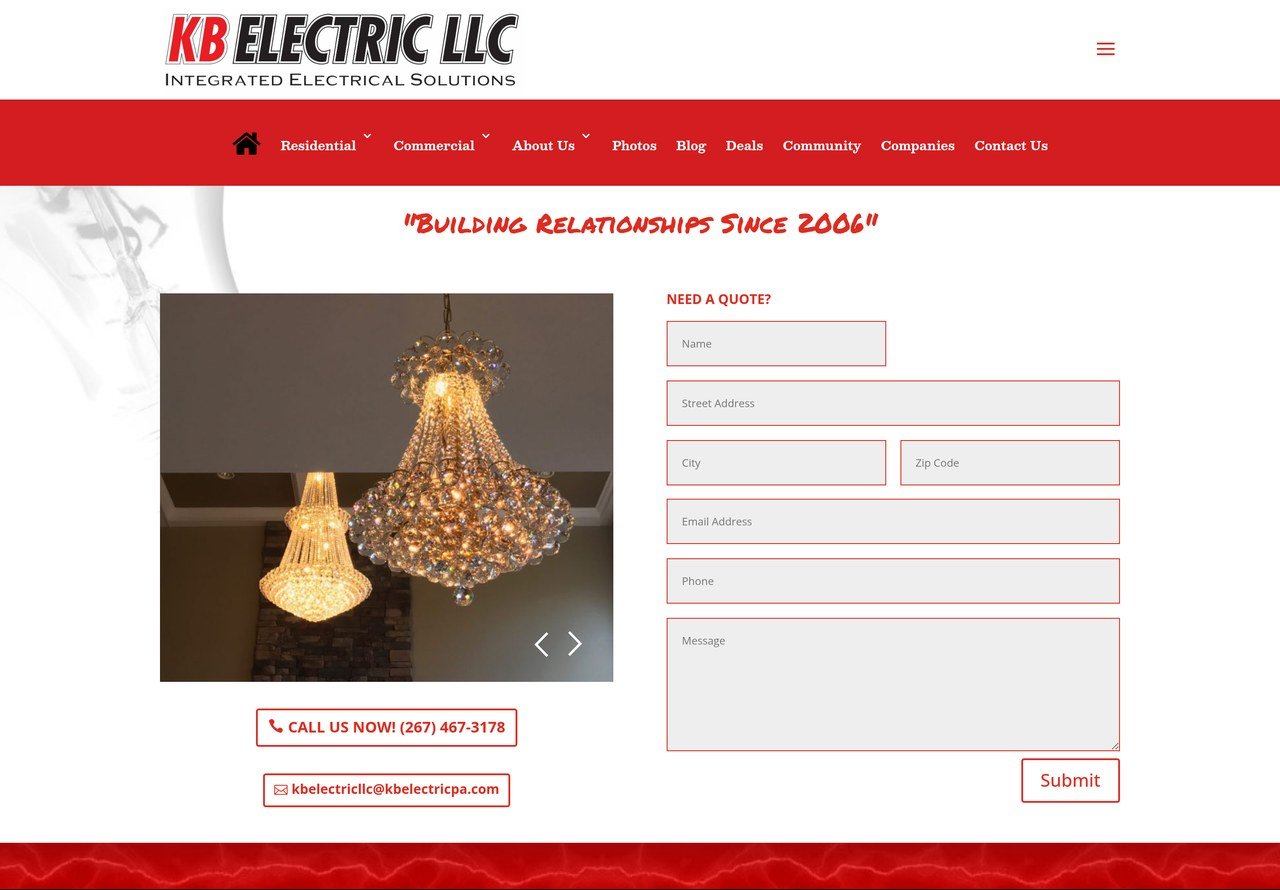 KB Electric website preview