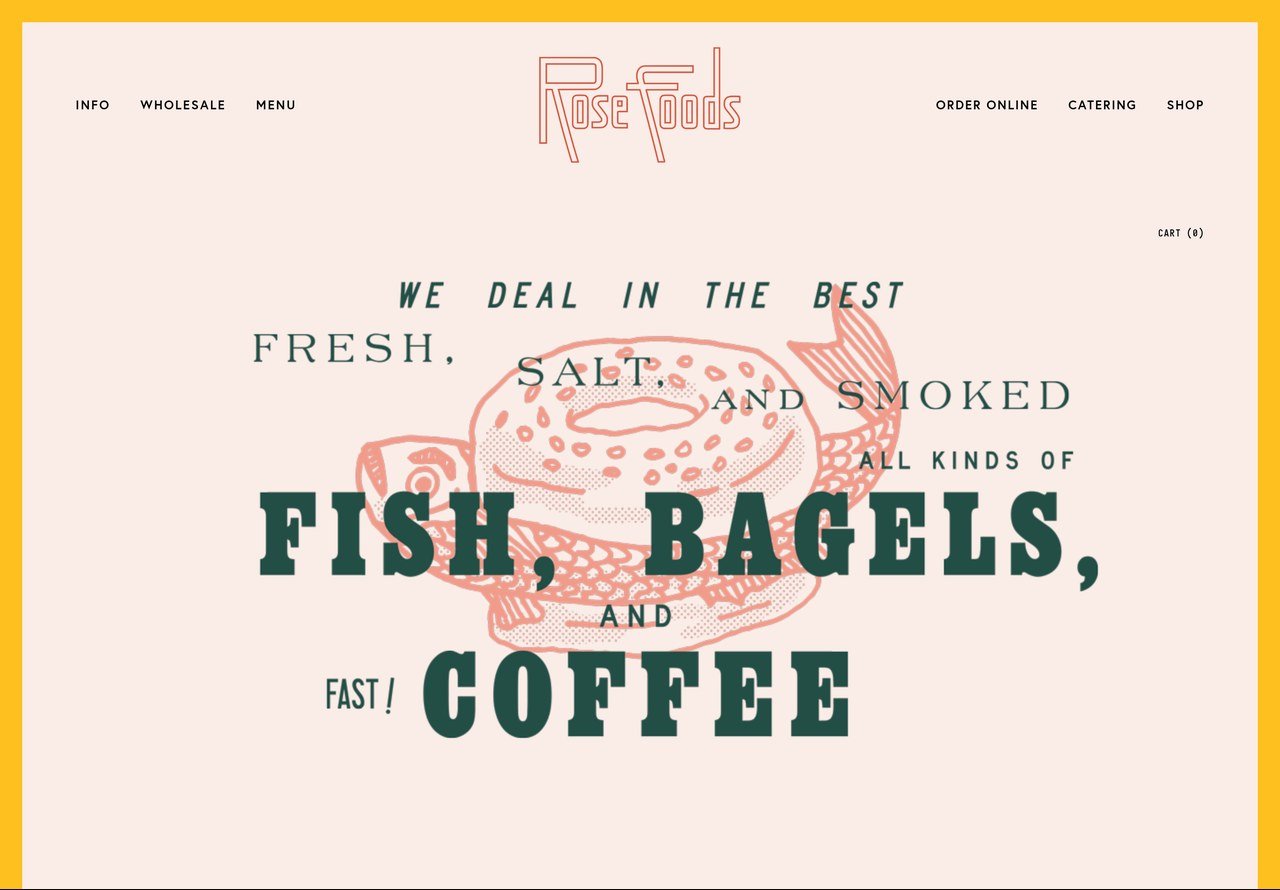 Rose Foods website preview