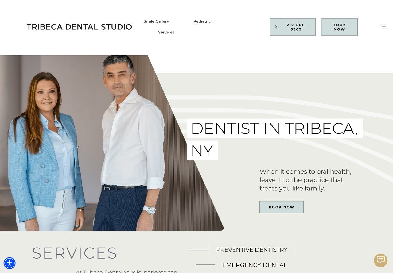 Tribeca Dental Studio website preview